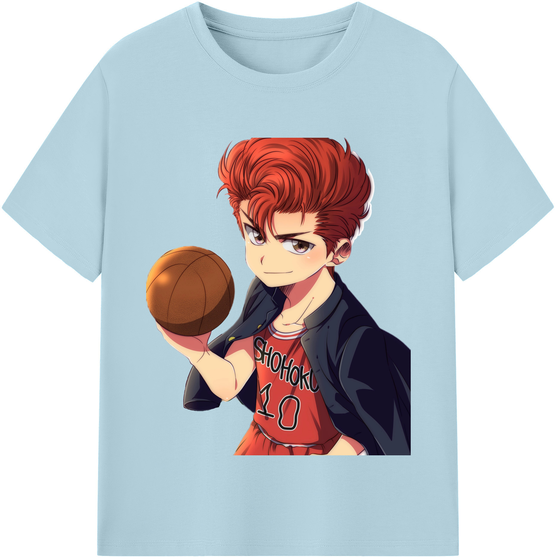 SLAM DUNK／スラムダンク 綿100％半袖Tシャツ（フロントプリント）